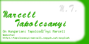 marcell tapolcsanyi business card